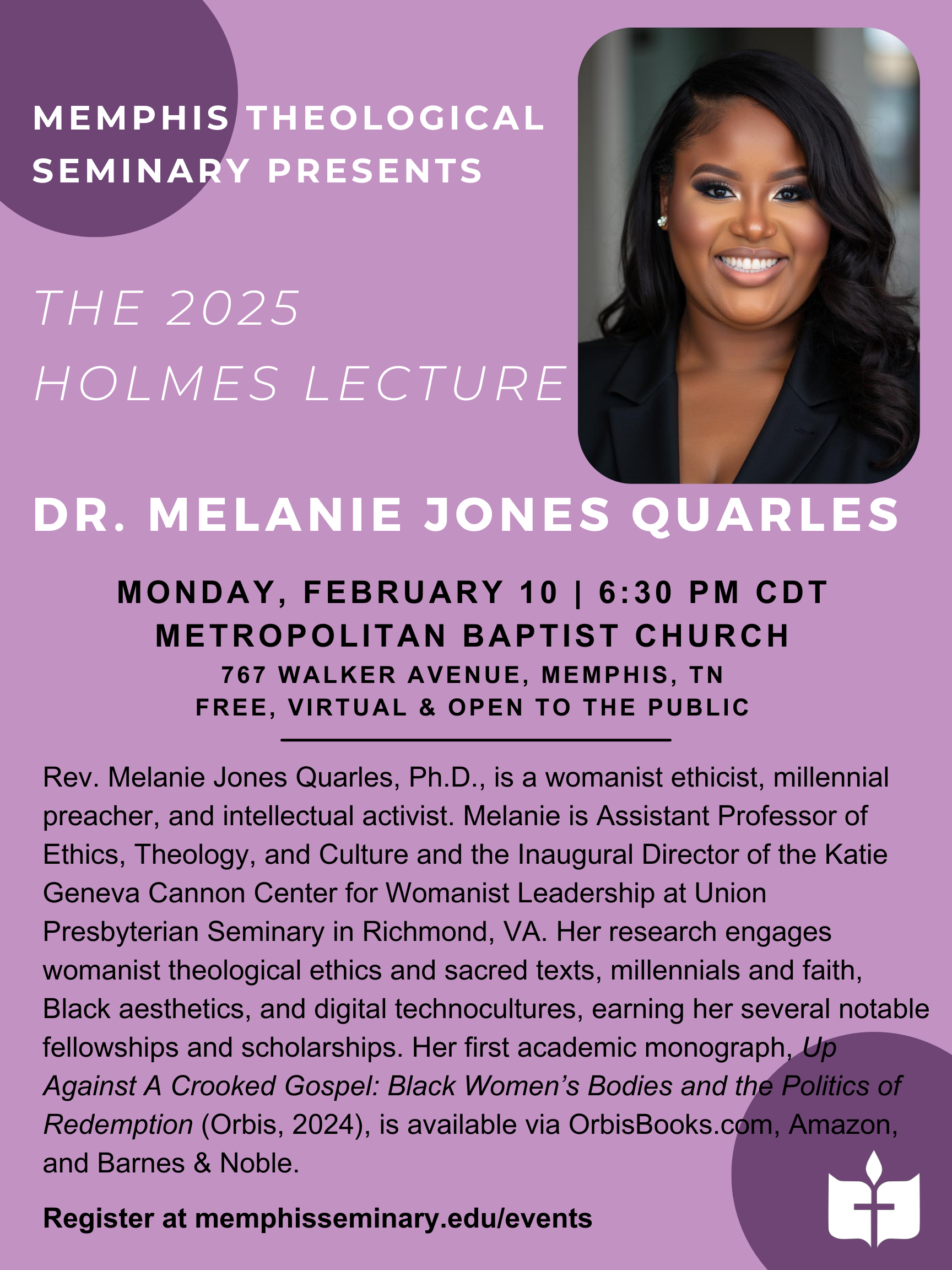 Holmes Lecture - Melanie Jones Quarles